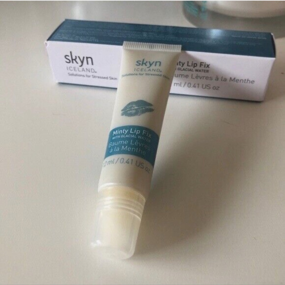 NIB Skyn Iceland Minty Lip Fix w/ Glacial Water Full Size 12 mL 💋